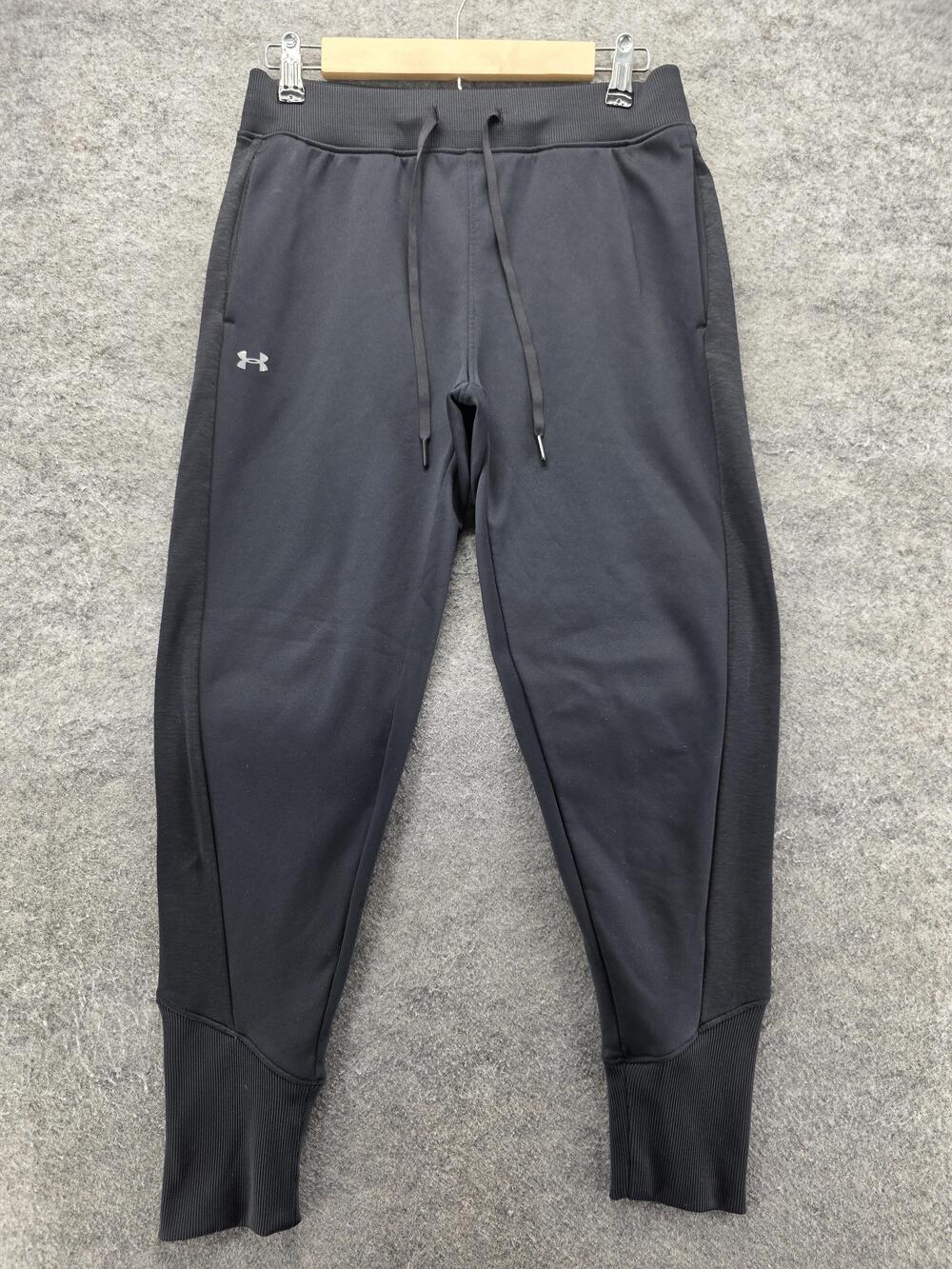 Under Armour Pants Mens S Gray Jogger ColdGear Fleece Elastic Waist Pockets
